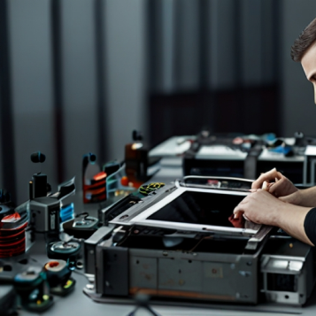 tecnico arrumando um computador